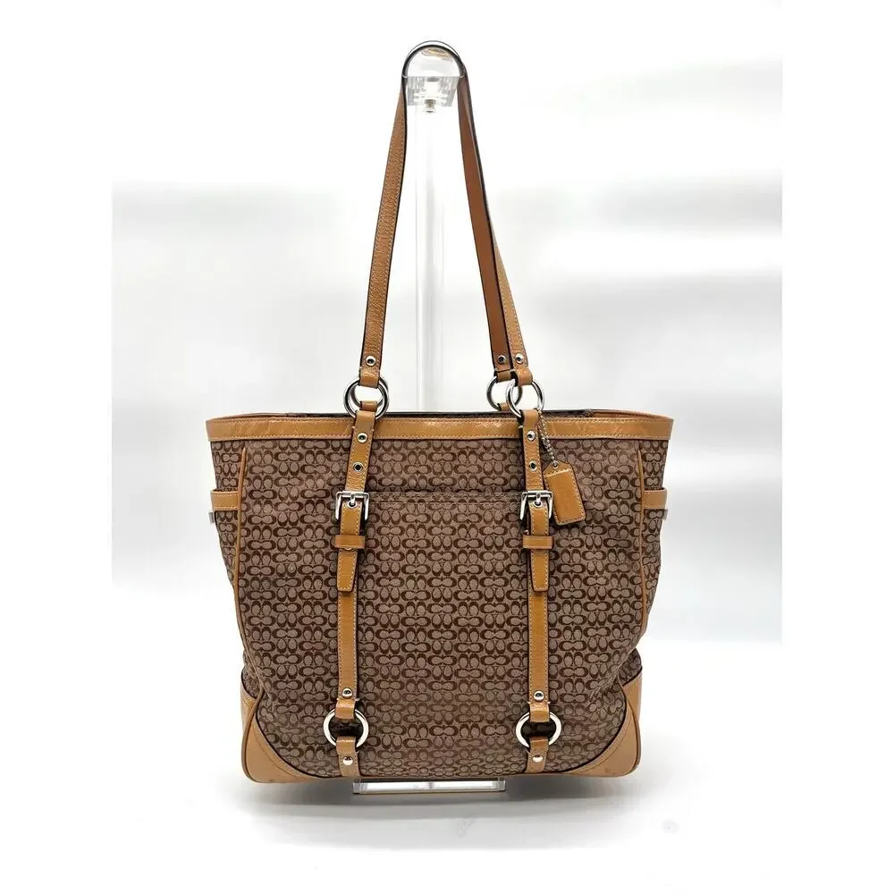 COACH Y2K Signature Tote, Turnlock Pockets